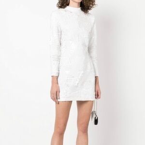 NEW NWT Retrofete April sequin dress White